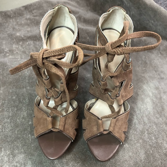 NWOB Colin Stuart lace up heels Sz 8.5 - Picture 2 of 5
